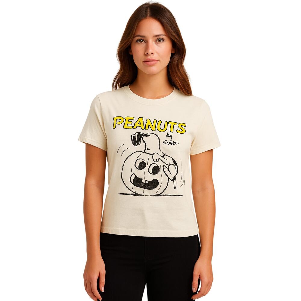 Peanuts Halloween Snoopy & Pumpkin Tee + Tote Bag Set – Size Medium (New)